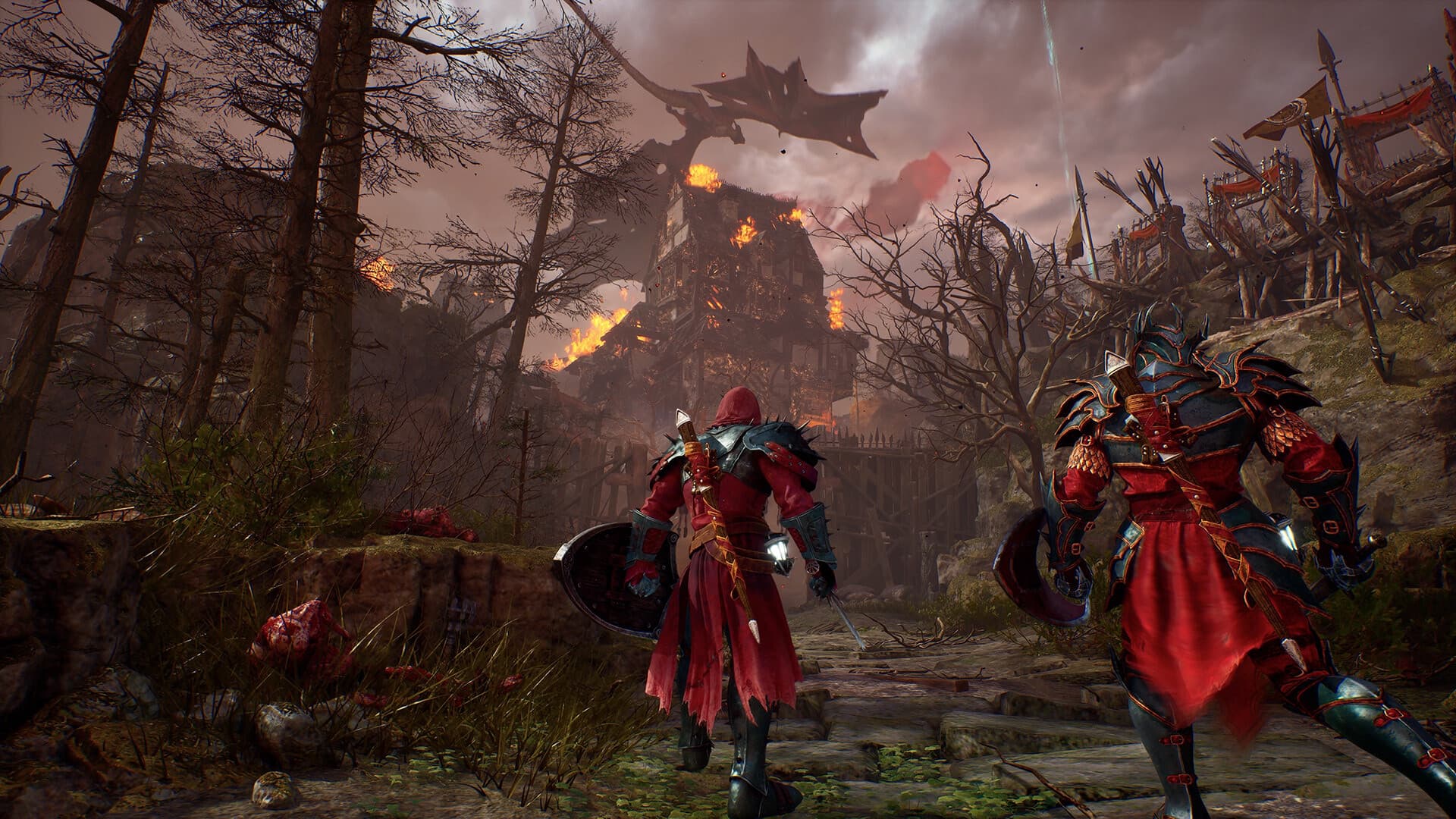 Official Crimson Moon game scene in the fallen city of Gildenarch
